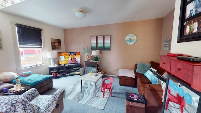 view of carpeted living room