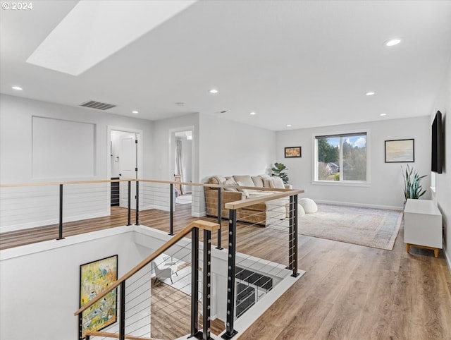 living room featuring hardwood / wood-style flooring