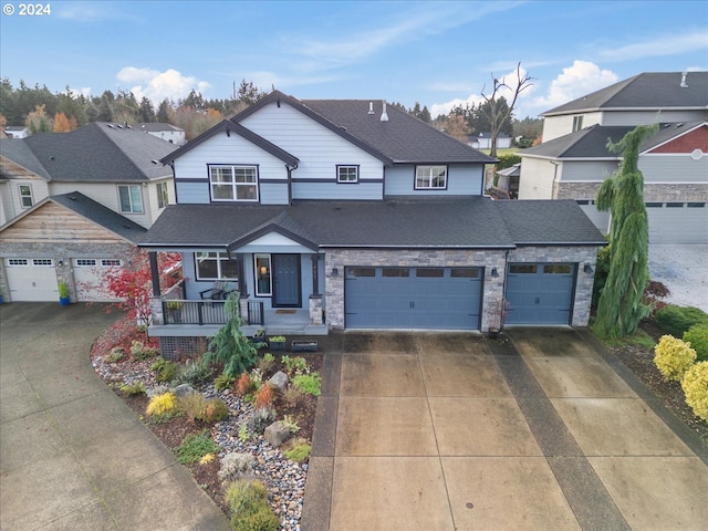 view of front of house featuring covered porch