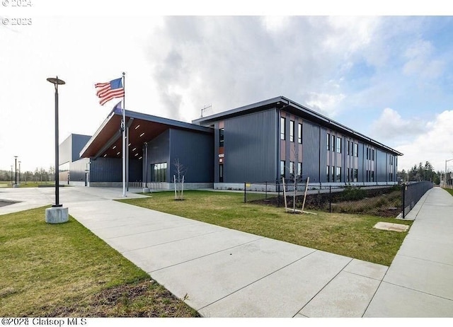 view of building exterior with a carport