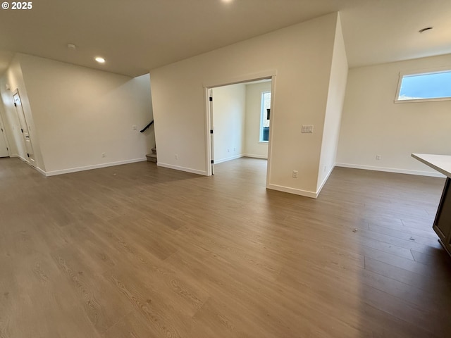 interior space featuring wood-type flooring