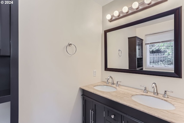 bathroom featuring double sink vanity