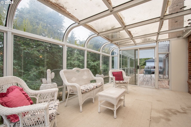 view of sunroom