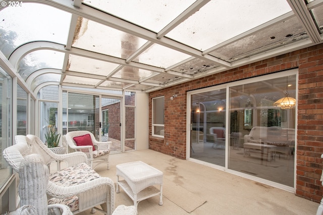 view of sunroom