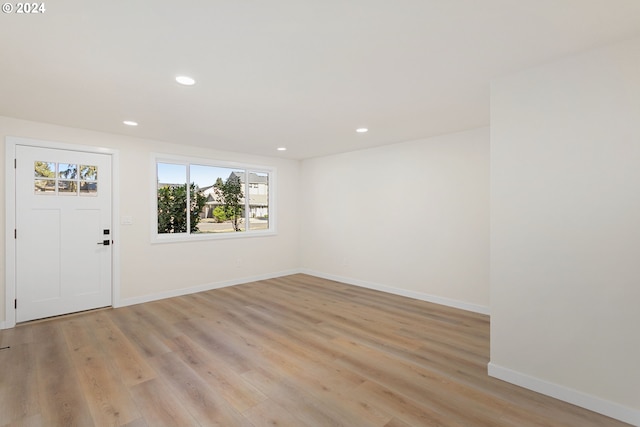 entrance foyer with light wood-type flooring