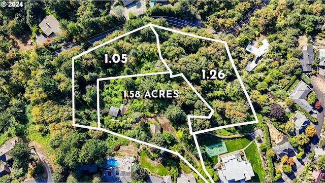 637 NW Skyline Crest Rd, Portland, OR 97229 - view of property location with property parcel outlined