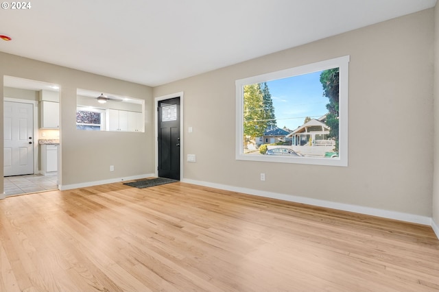 foyer entrance featuring light hardwood / wood-style floors