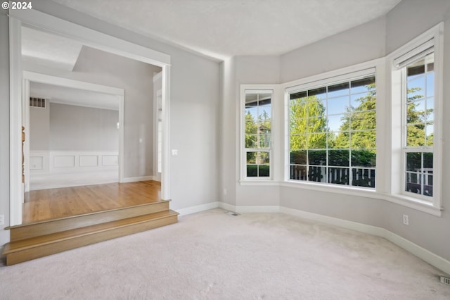 view of carpeted spare room