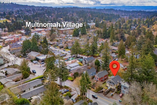 bird's eye view with a residential view