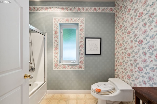 92631 Rainier Ln, Coos Bay, OR 97420 - bathroom featuring bathing tub / shower combination and tile patterned floors