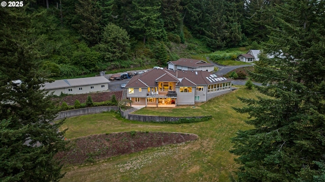 92631 Rainier Ln, Coos Bay, OR 97420 - aerial view of property's location featuring a heavily wooded area