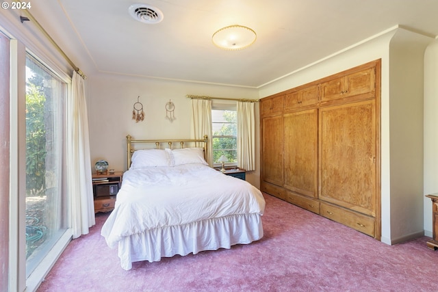 view of carpeted bedroom