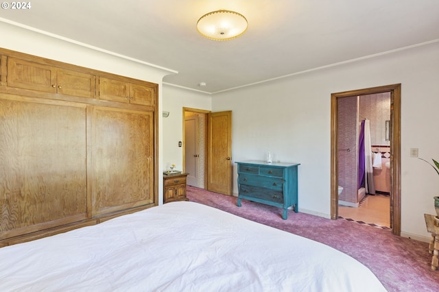 bedroom with light colored carpet