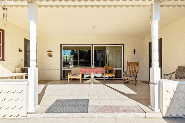 view of patio / terrace with a porch