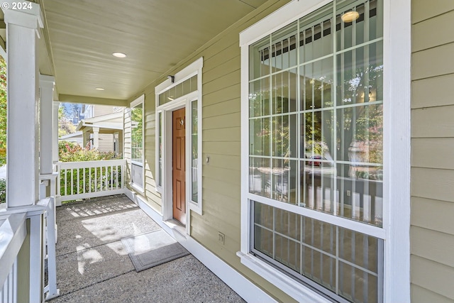 view of patio / terrace with covered porch