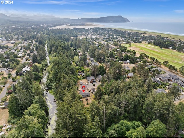 aerial view featuring a mountain view