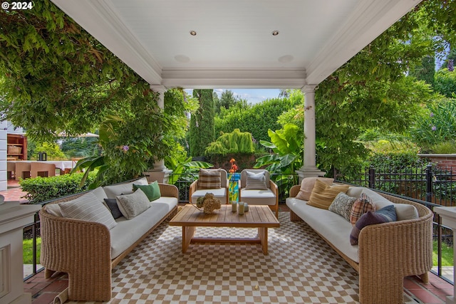 view of patio / terrace featuring outdoor lounge area