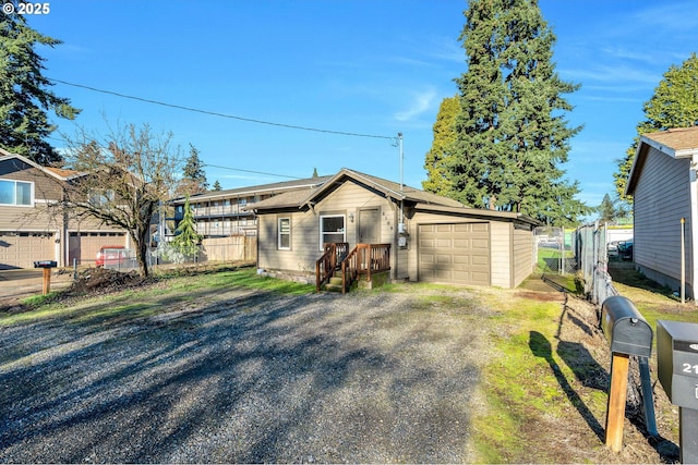 view of front of home featuring a garage