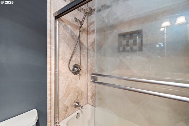 18021 Tualata Ave, Lake Oswego, OR 97035 - bathroom with toilet and bath / shower combo with glass door