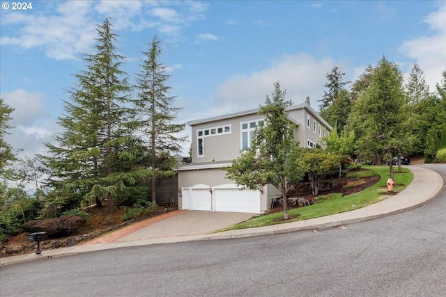 view of front of home featuring a garage