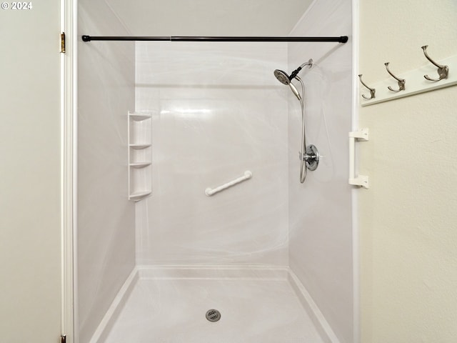 bathroom with a shower