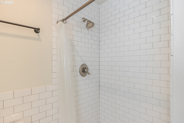 full bathroom featuring a stall shower