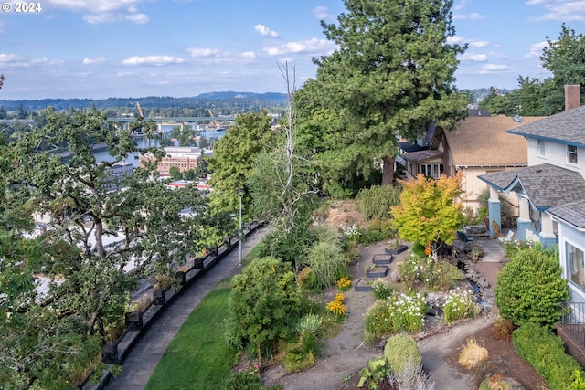 bird's eye view with a residential view