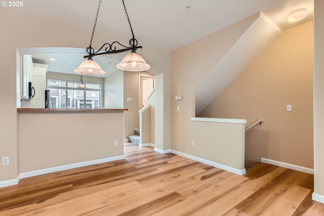 interior space featuring light hardwood / wood-style floors