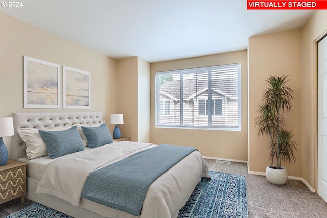 view of carpeted bedroom