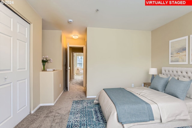 view of carpeted bedroom