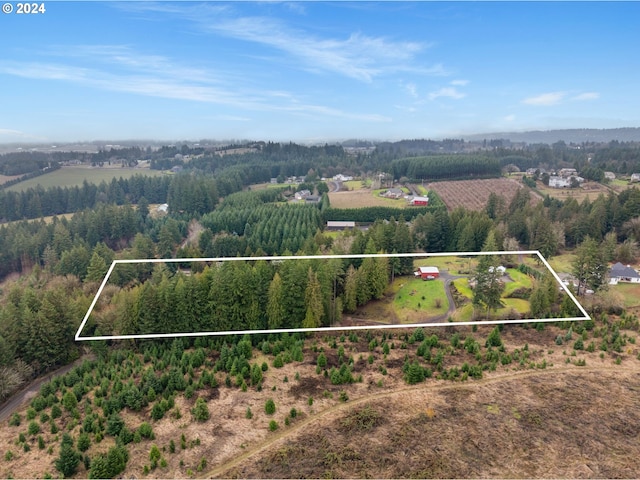 drone / aerial view with a rural view