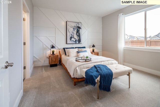 view of carpeted bedroom