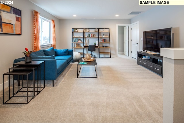 view of carpeted living room