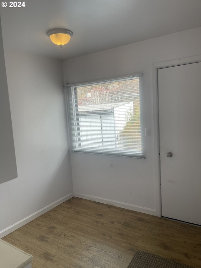 empty room featuring wood-type flooring