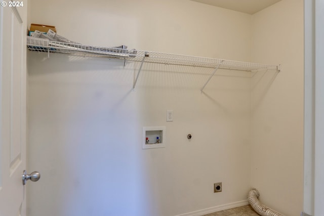 laundry room featuring washer hookup and hookup for an electric dryer