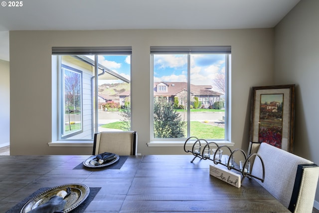 view of dining room