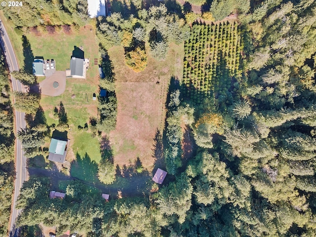 drone / aerial view with a rural view