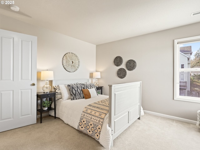 view of carpeted bedroom