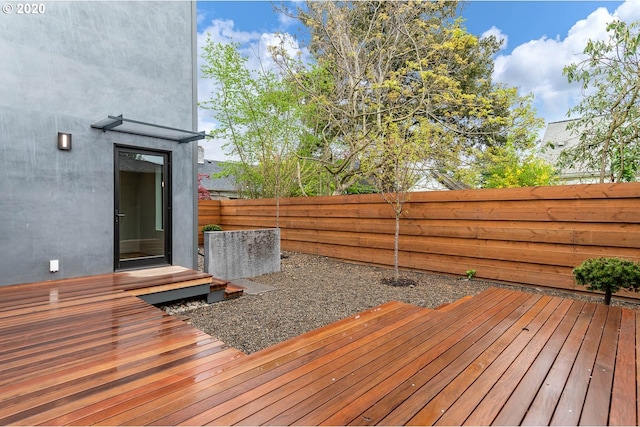 view of wooden terrace