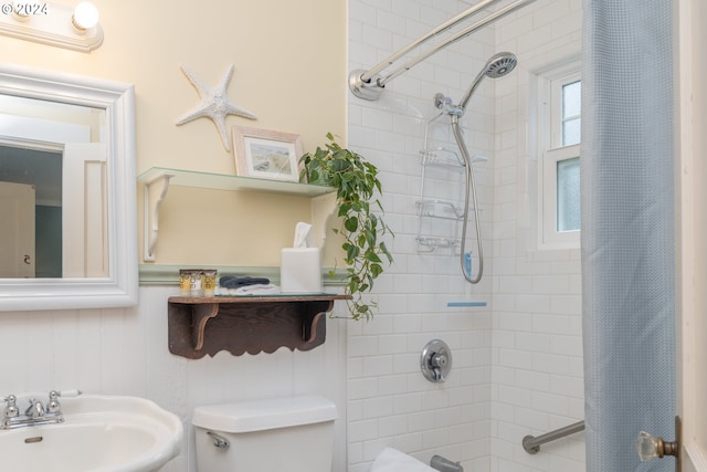 bathroom featuring toilet and sink