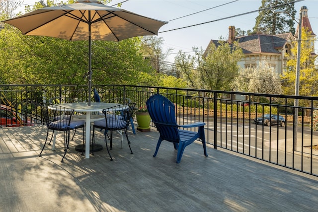 view of wooden deck