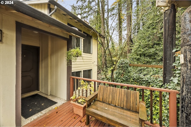 view of wooden deck