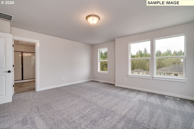 view of carpeted spare room