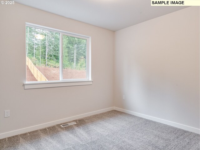 view of carpeted spare room