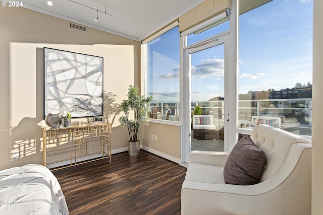 interior space featuring lofted ceiling