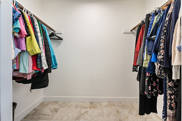 view of walk in closet
