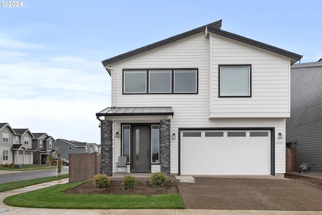 view of front of house featuring a garage