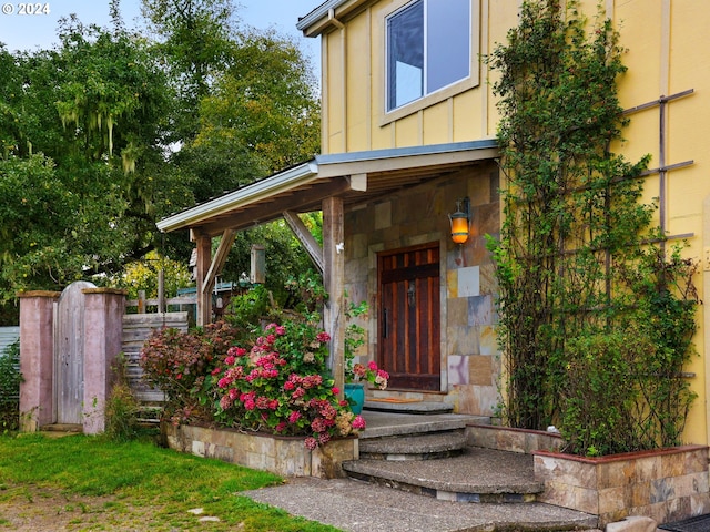 view of doorway to property