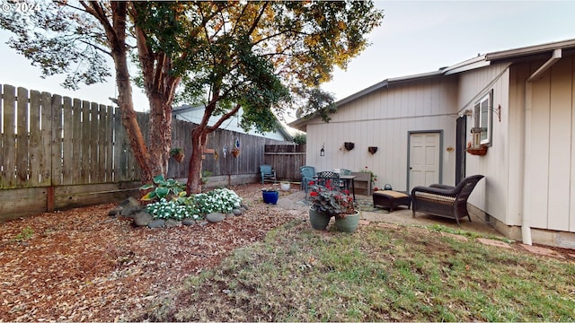 view of fenced backyard