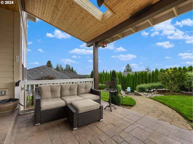 view of patio / terrace featuring an outdoor hangout area